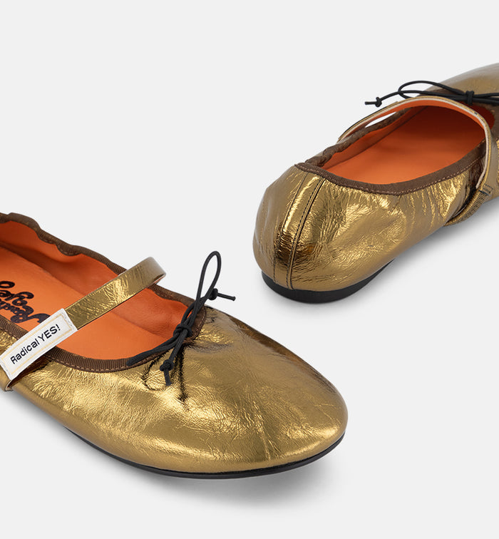 Blessed 2.0 Leather Ballet Flat | Bronze Crush