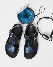 Declaration T-Bar Sandal | Navy Metallic