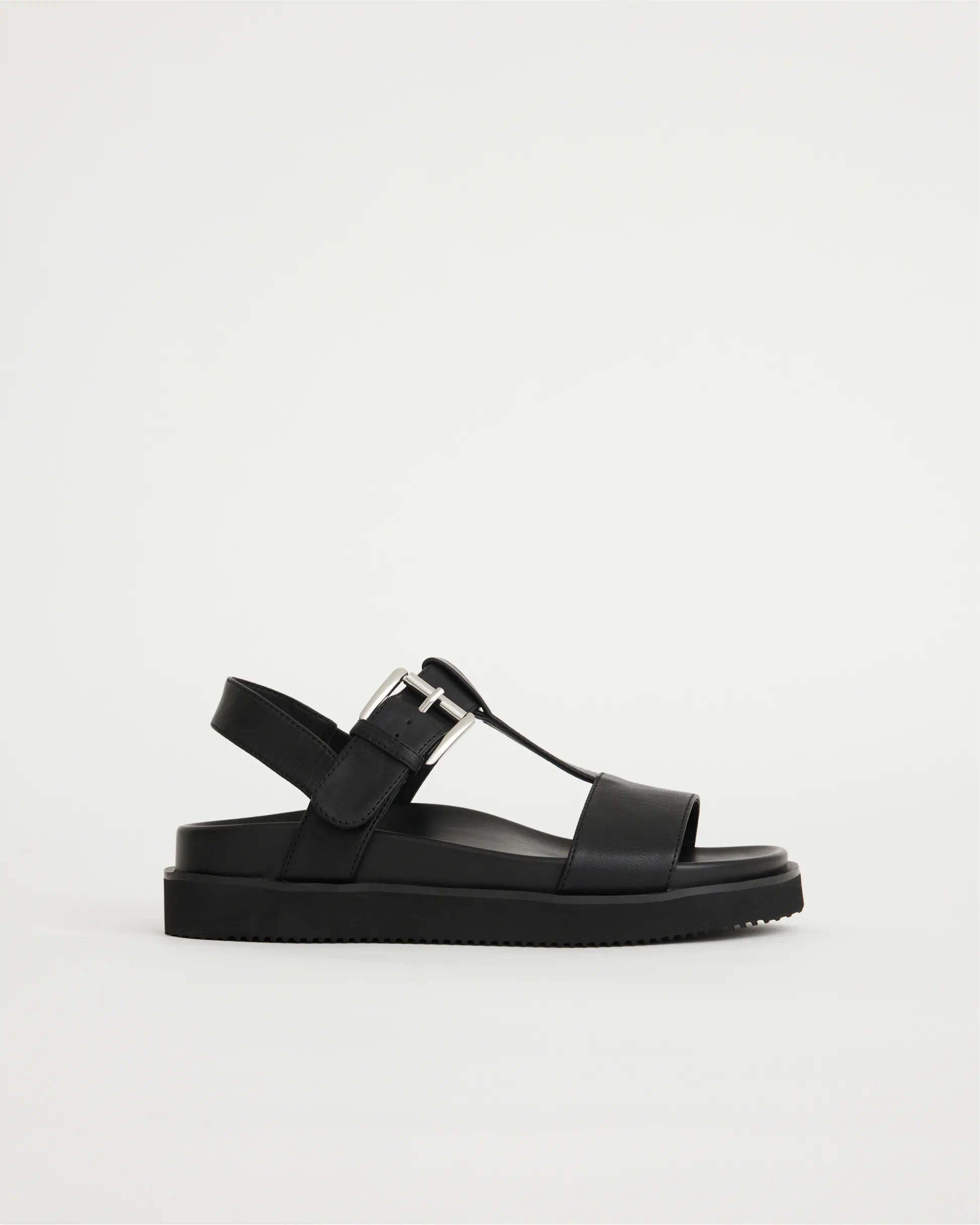 Declaration 2.0 Leather T-Bar Wedge | Black