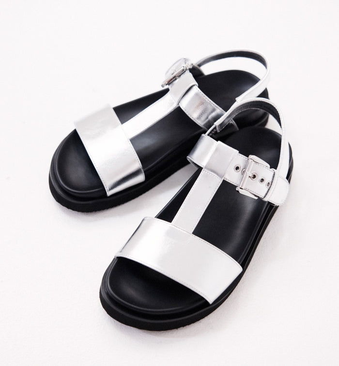 Declaration T-Bar Sandal | Silver