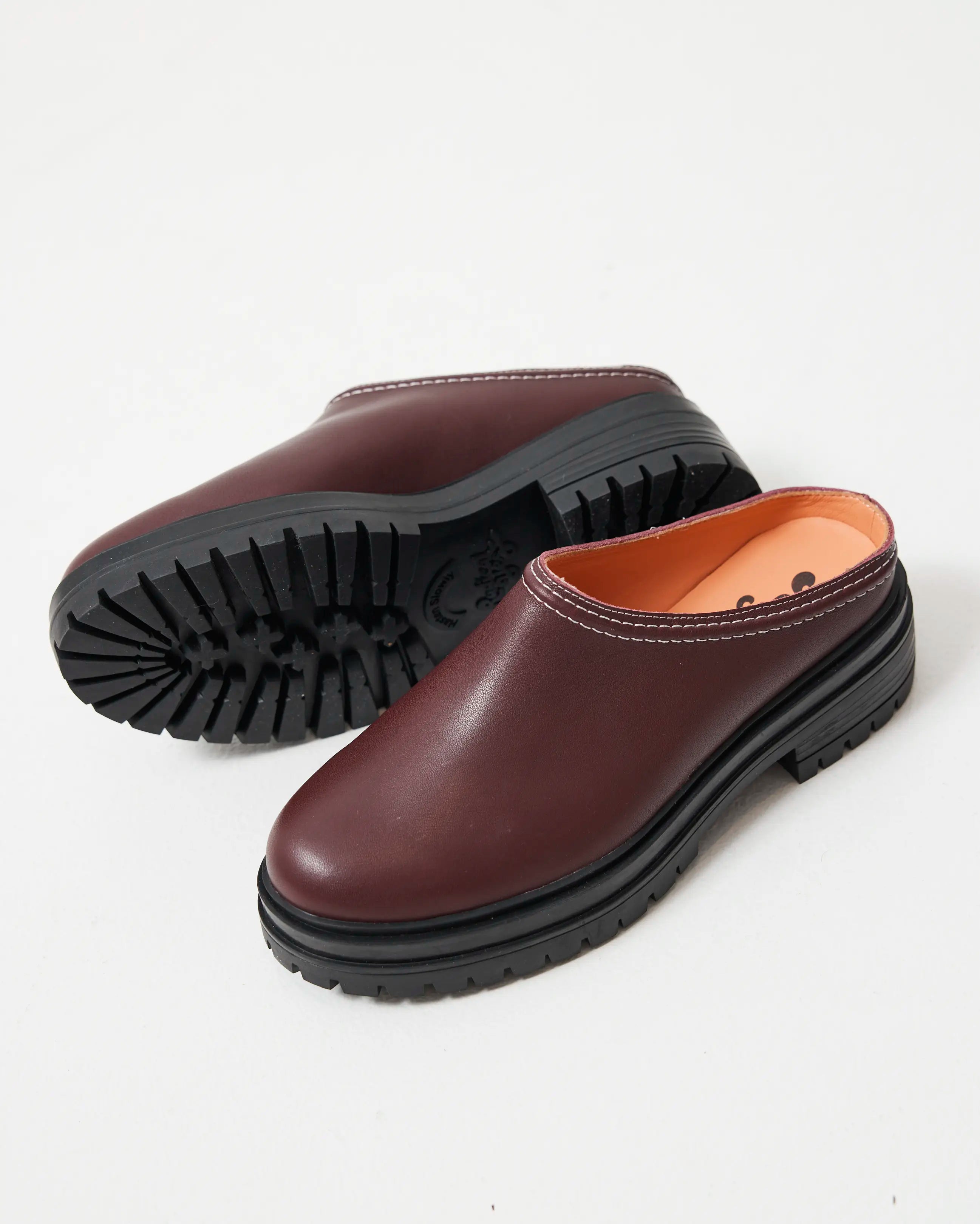 Delphine Leather Clog | Cherry