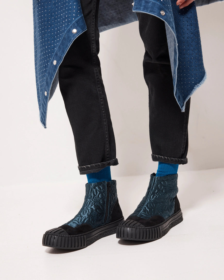 Daisy Dreams Embroidered Boot | Petrol
