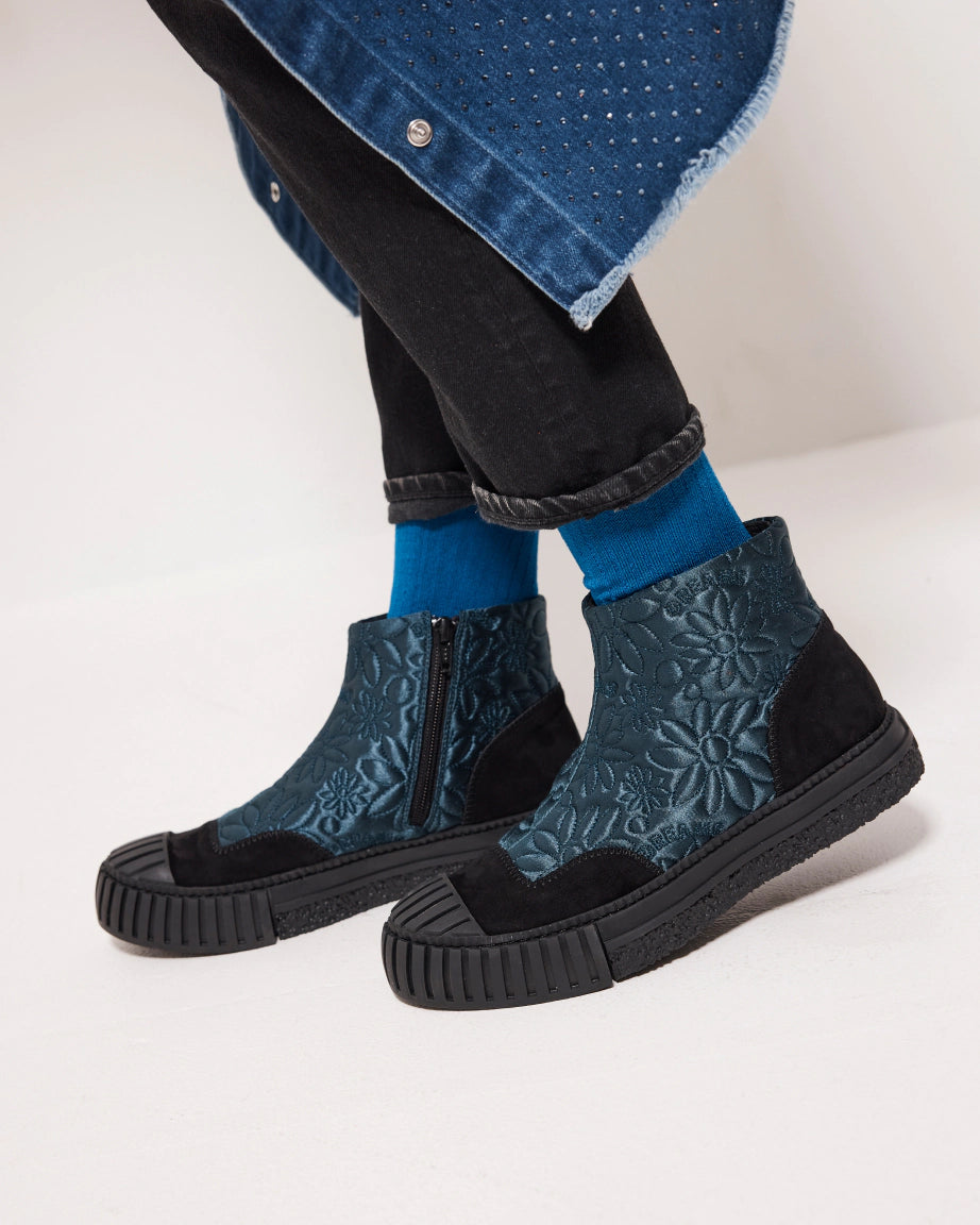 Daisy Dreams Embroidered Boot | Petrol