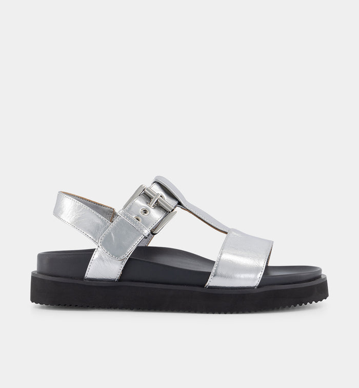 Declaration T-Bar Sandal | Silver