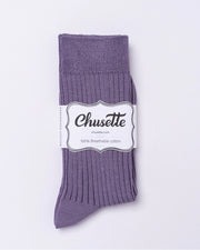 Chusette Seamless Mercerized Cotton Socks | Deep Lilac