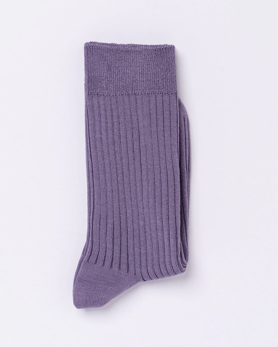 Chusette Seamless Mercerized Cotton Socks | Deep Lilac