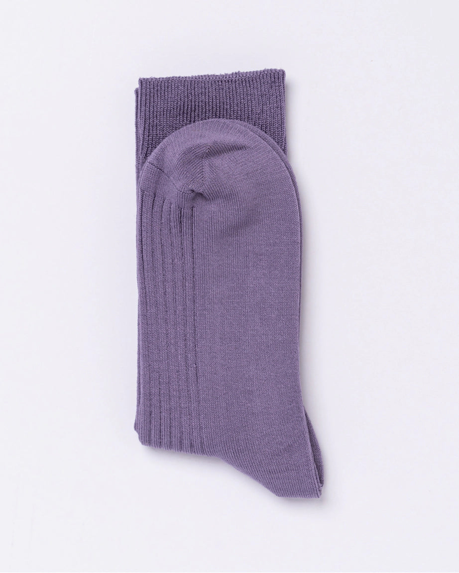 Chusette Seamless Mercerized Cotton Socks | Deep Lilac