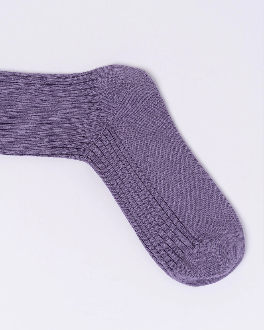 Chusette Seamless Mercerized Cotton Socks | Deep Lilac