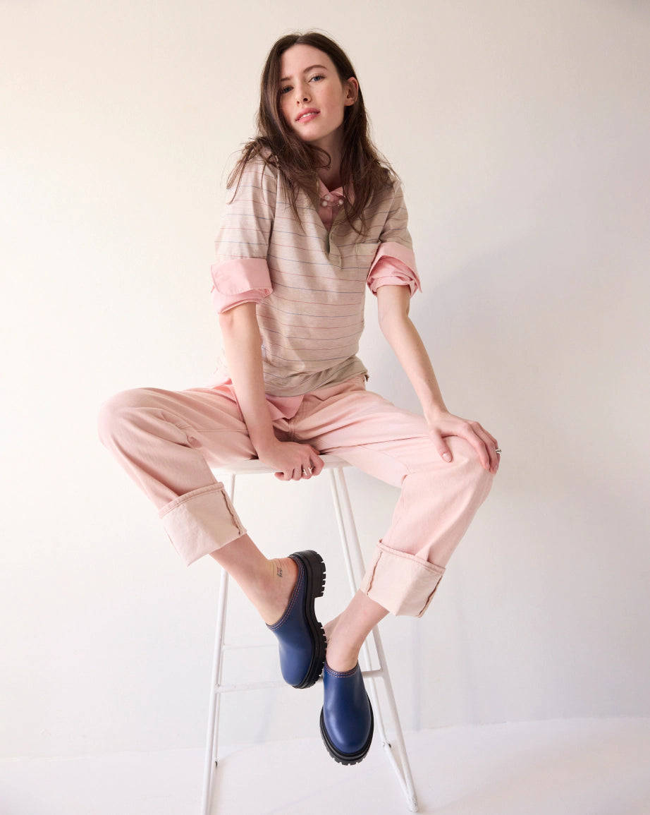 Delphine Leather Clog | Ink