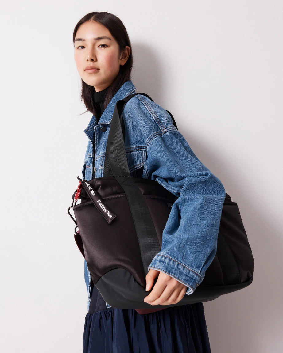 Everything 86 Tote Bag | Black and Mulberry