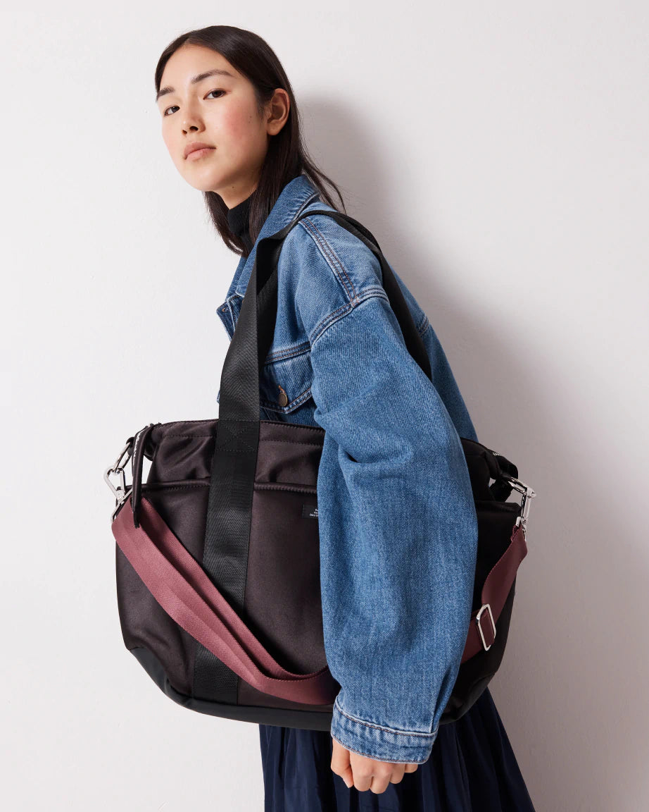 Everything 86 Tote Bag | Black and Mulberry