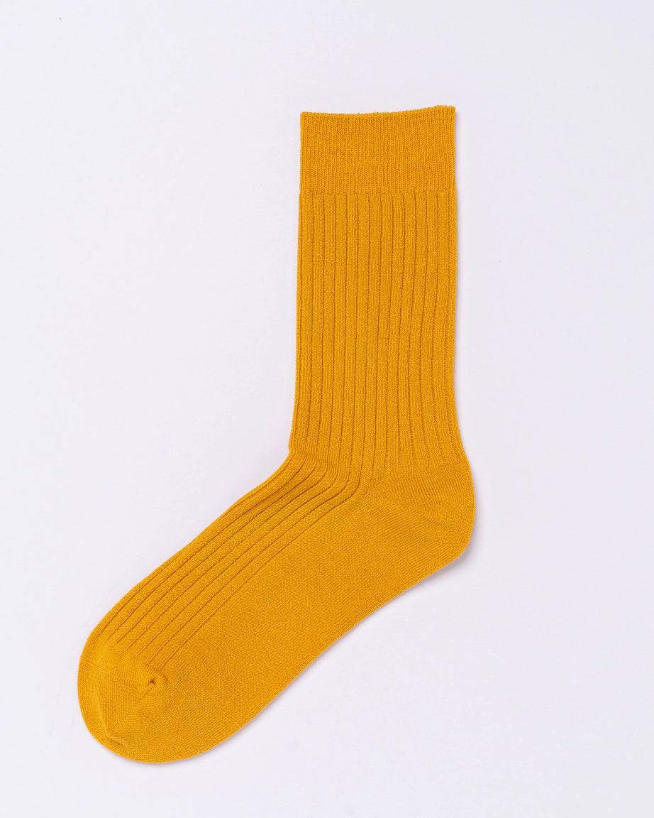 Chusette Seamless Mercerized Cotton Socks |  French Mustard