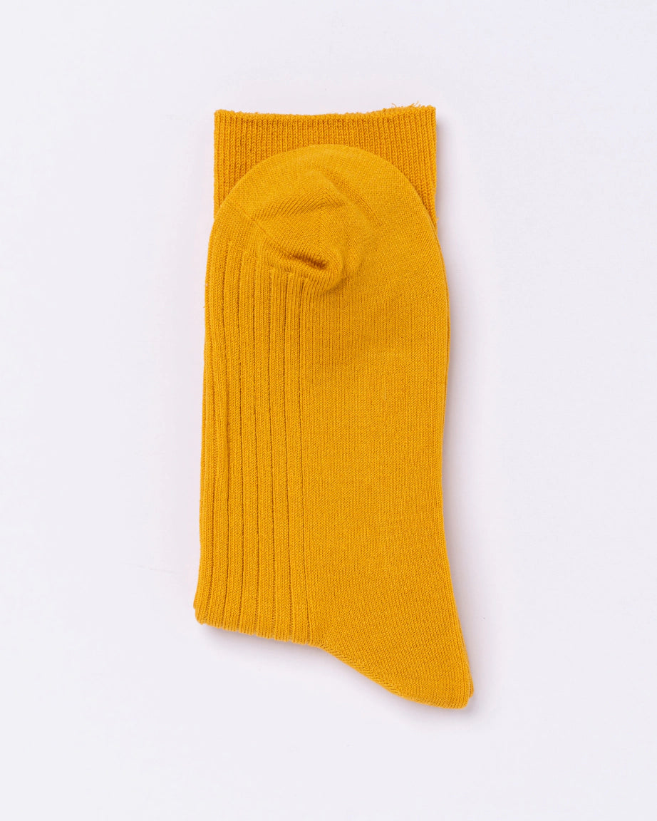 Chusette Seamless Mercerized Cotton Socks |  French Mustard