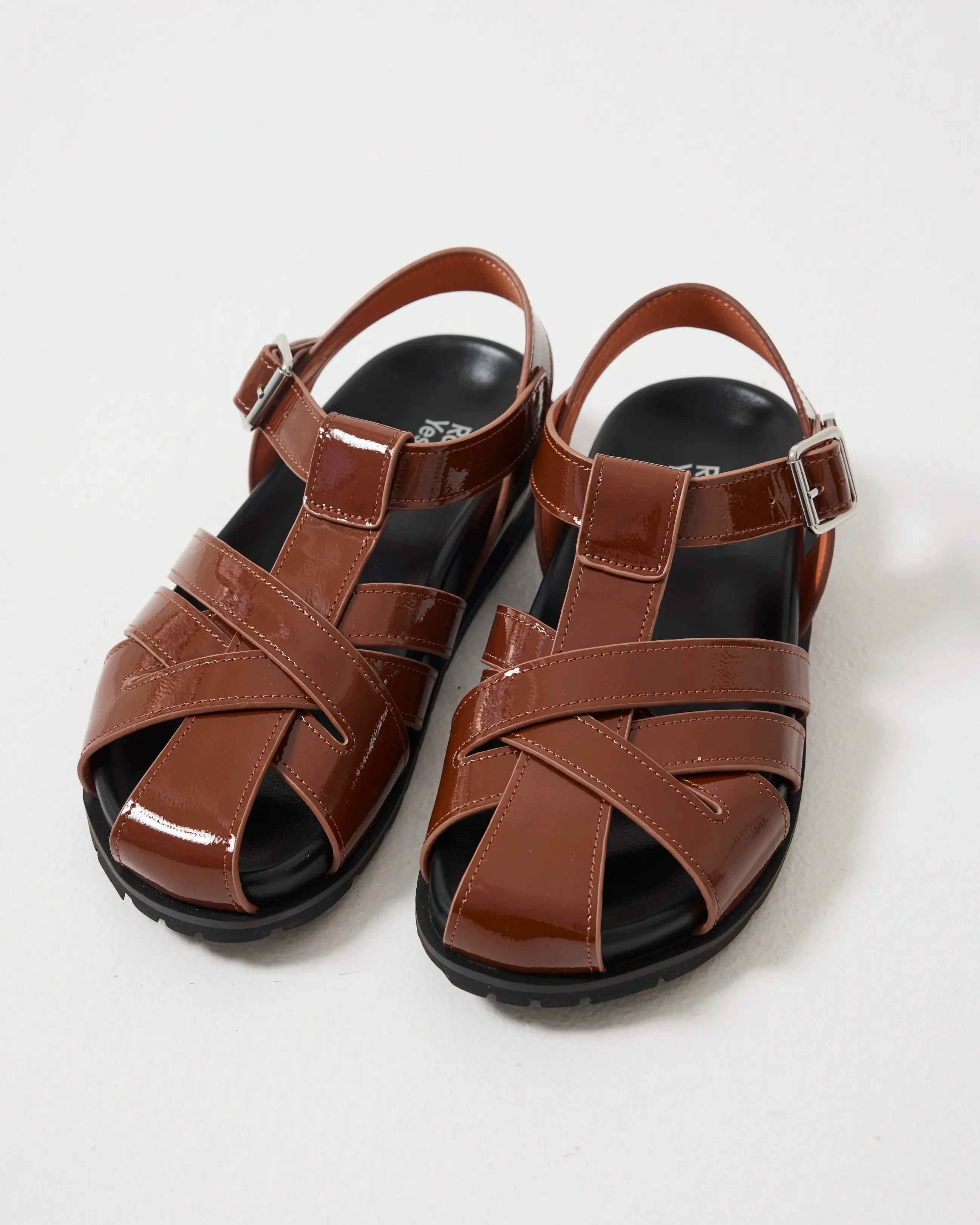 Ginny Strappy Sandal | Toffee Ripple Leather