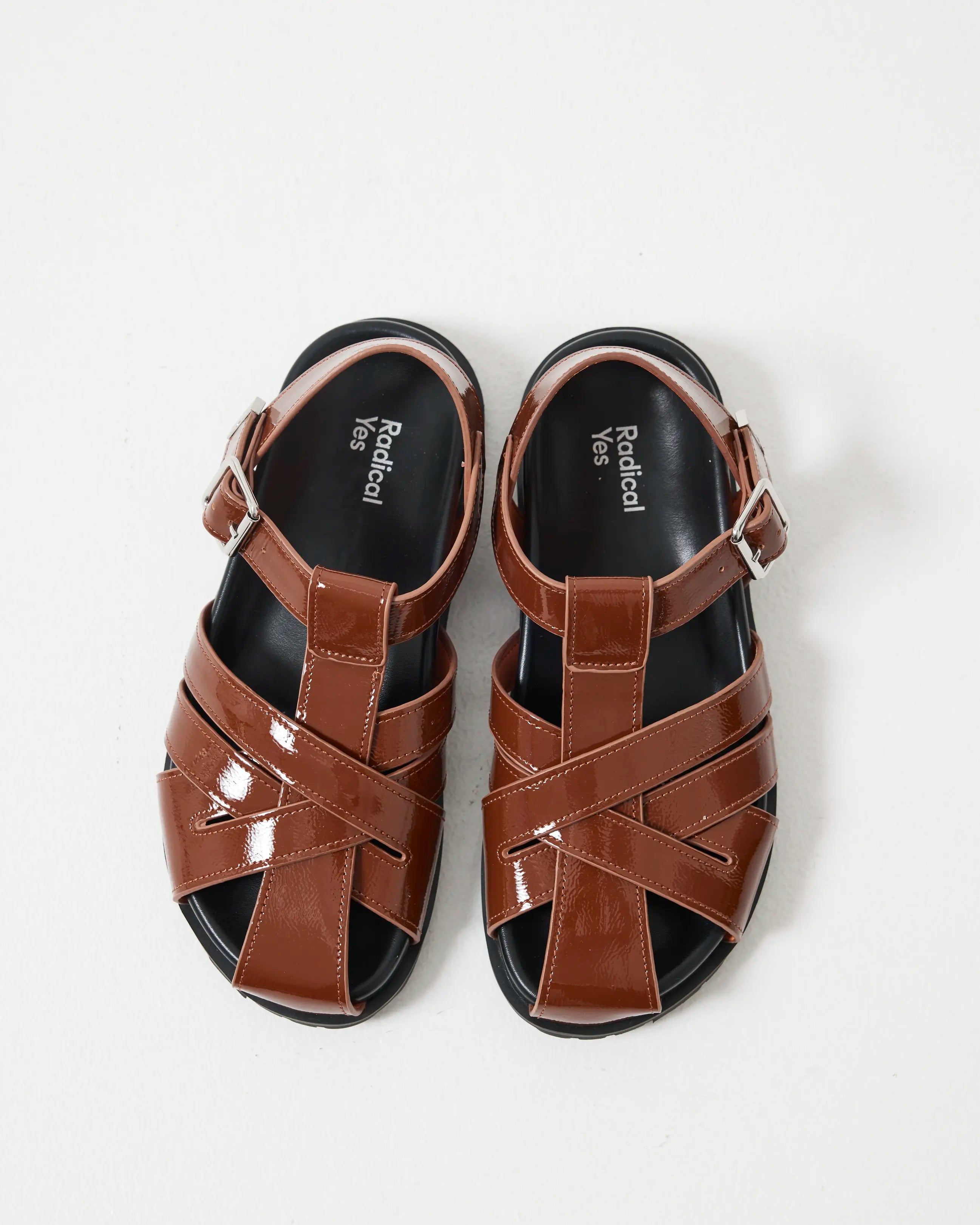 Ginny Strappy Sandal | Toffee Ripple Leather