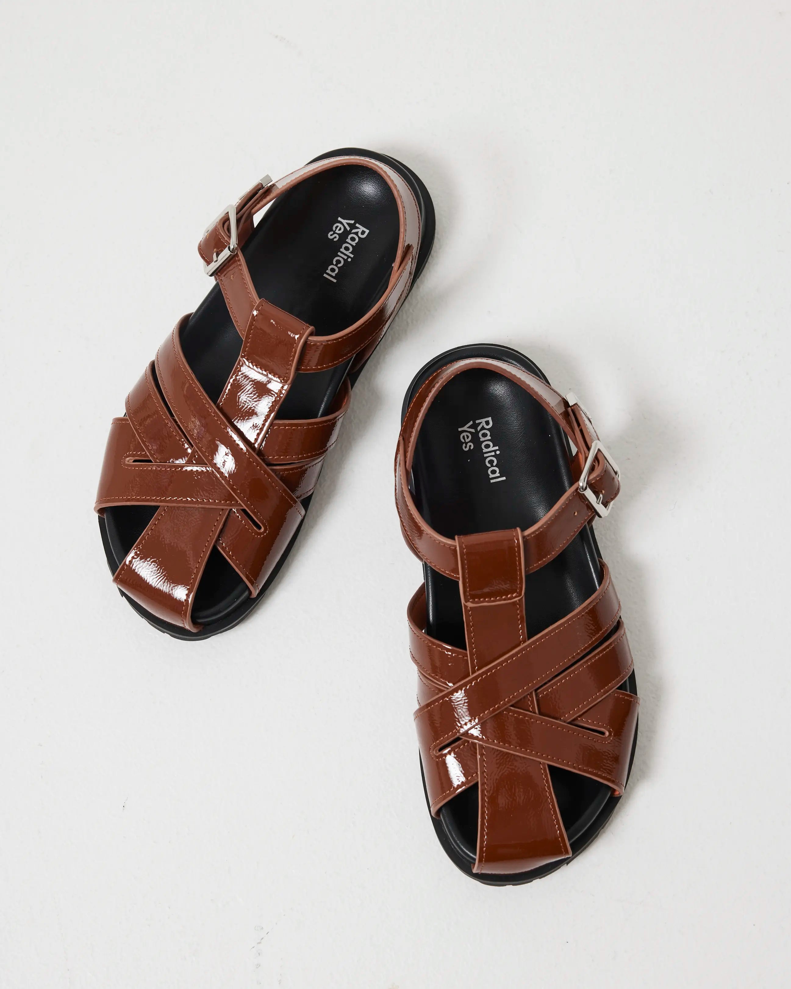 Ginny Strappy Sandal | Toffee Ripple Leather