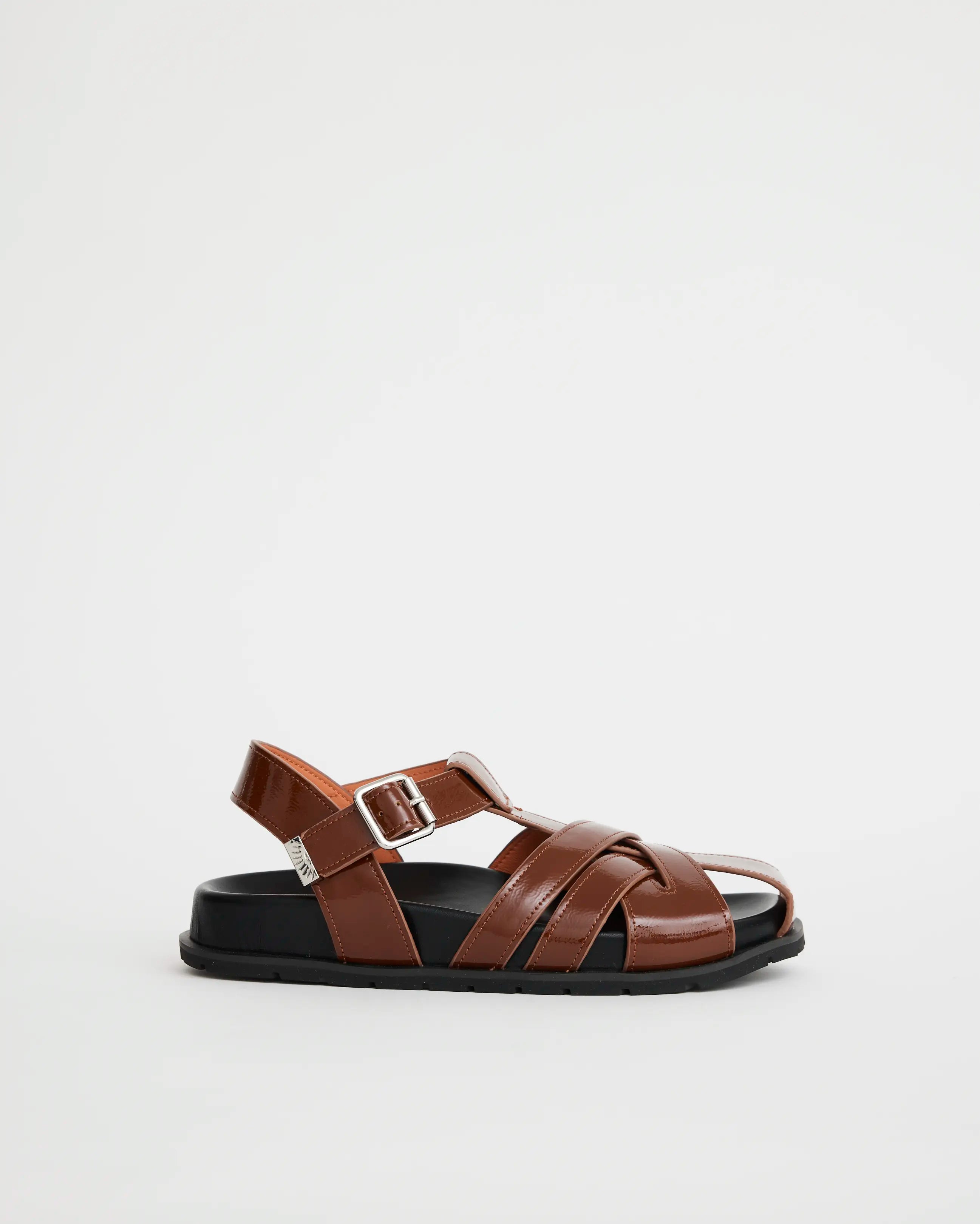 Ginny Strappy Sandal | Toffee Ripple Leather