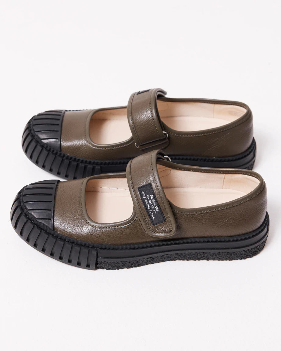 Grace Velcro Leather Mary Jane | Pickle