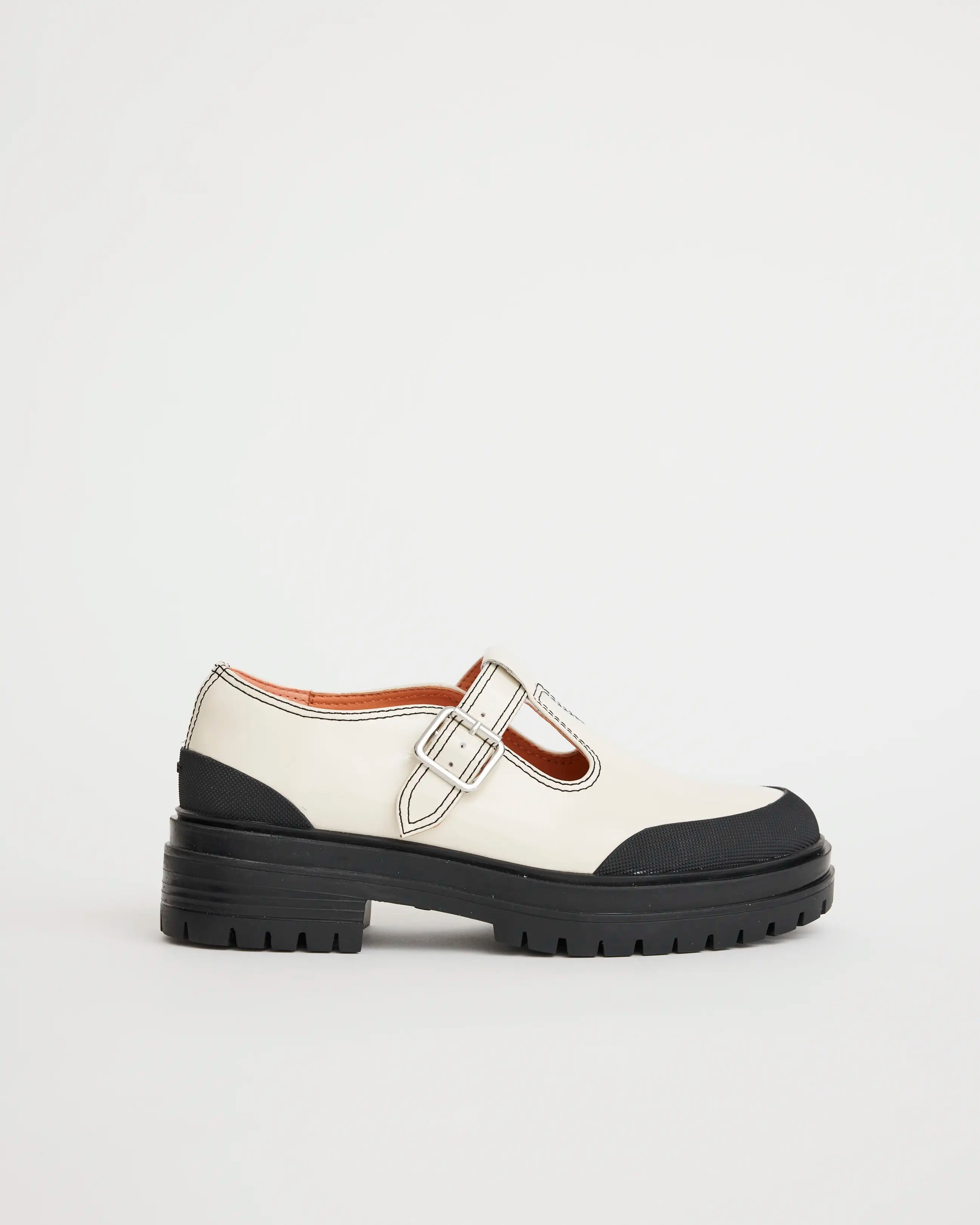 Icehouse Street T-Bar Shoe | Milk Gloss
