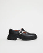 Icehouse Street T-Bar Shoe | Black Tumbled