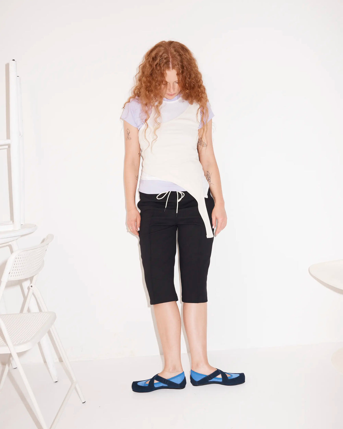 Iris Square Toe Sneakerina | Cobalt Splice
