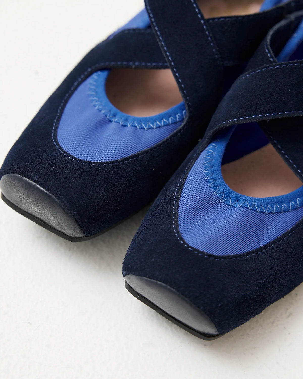 Iris Square Toe Sneakerina | Cobalt Splice