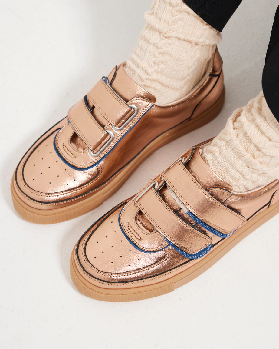 Journey 4.0 Velcro Sneaker | Apricot Metallic