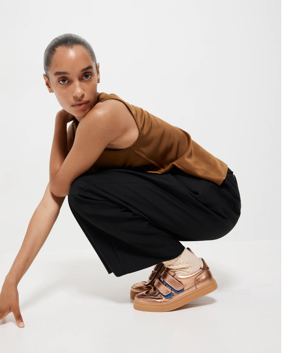 Journey 4.0 Velcro Sneaker | Apricot Metallic