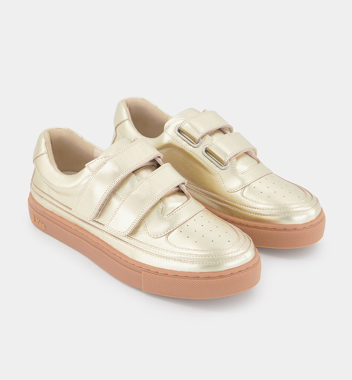Journey 3.0 - Velcro Trainer Gold Leather