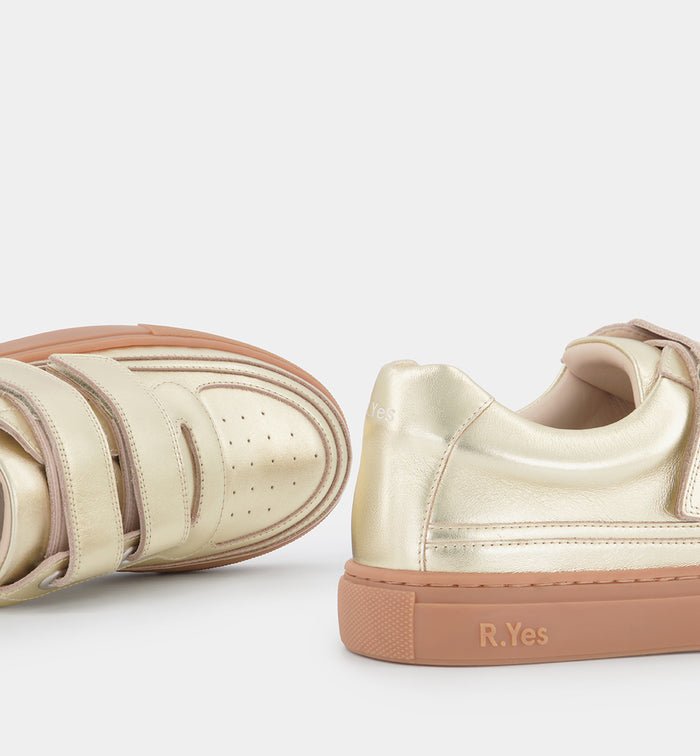 Journey 3.0 - Velcro Trainer Gold Leather