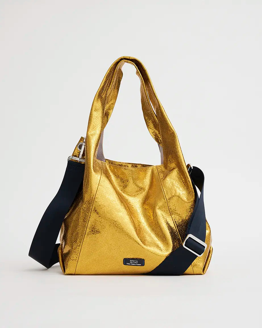 Life Without Screens Leather Tote | Fourth Floor Gold