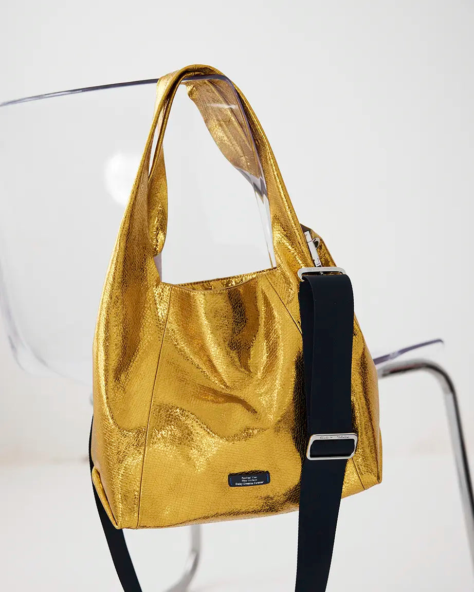 Life Without Screens Leather Tote | Fourth Floor Gold