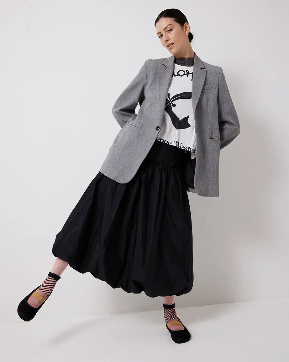 Lou Lou Stitch Toe Ballet | Black Ponyhair