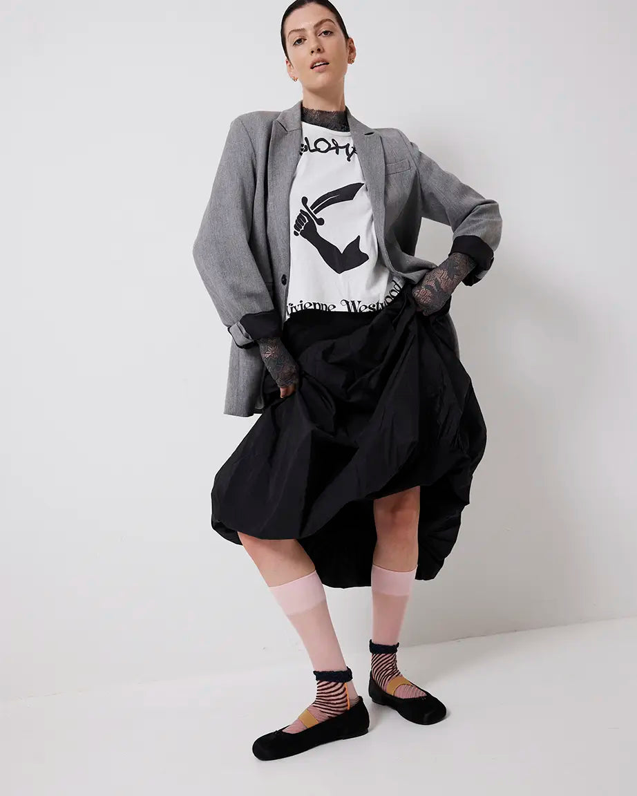 Lou Lou Stitch Toe Ballet | Black Ponyhair