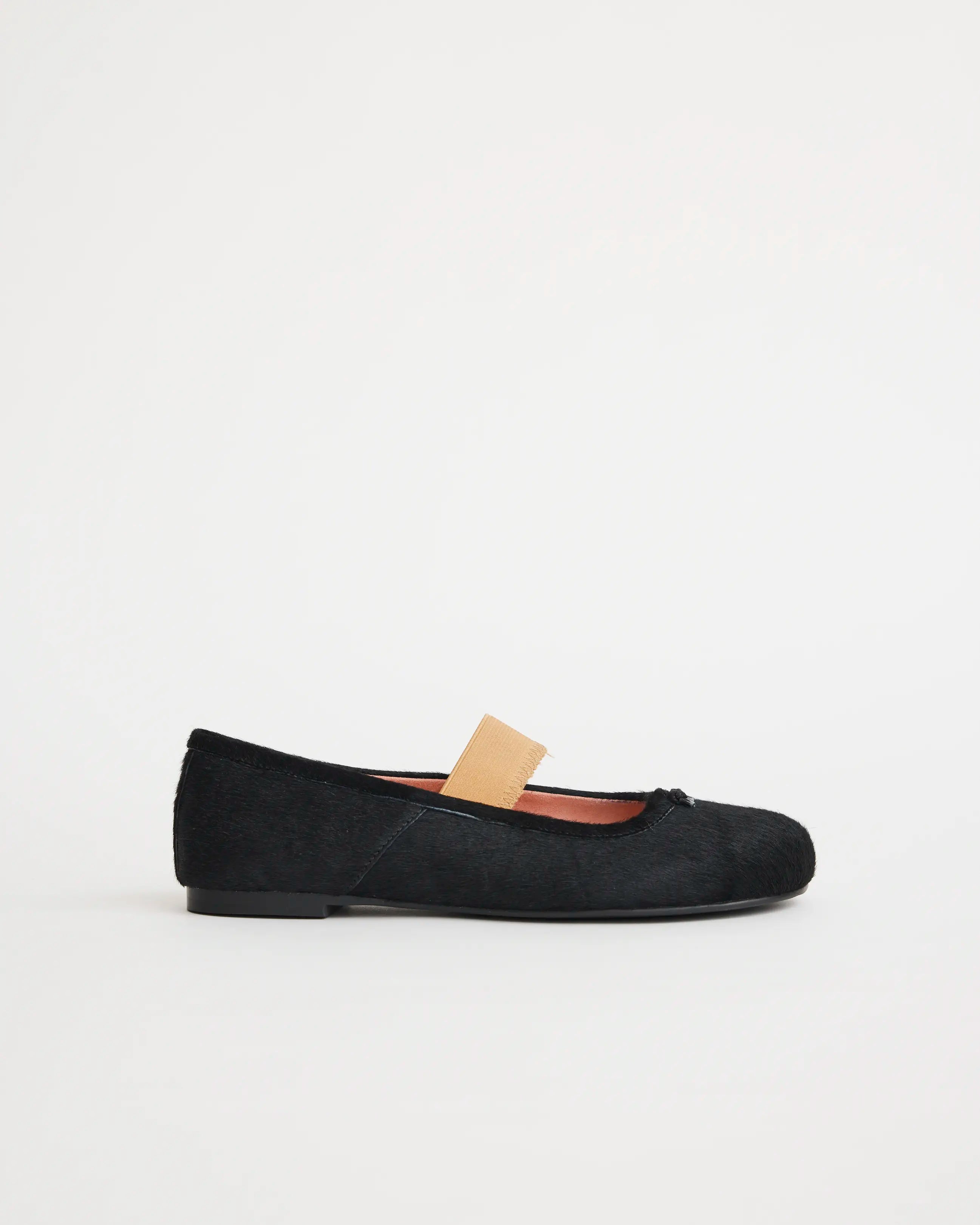 Lou Lou Stitch Toe Ballet | Black Ponyhair