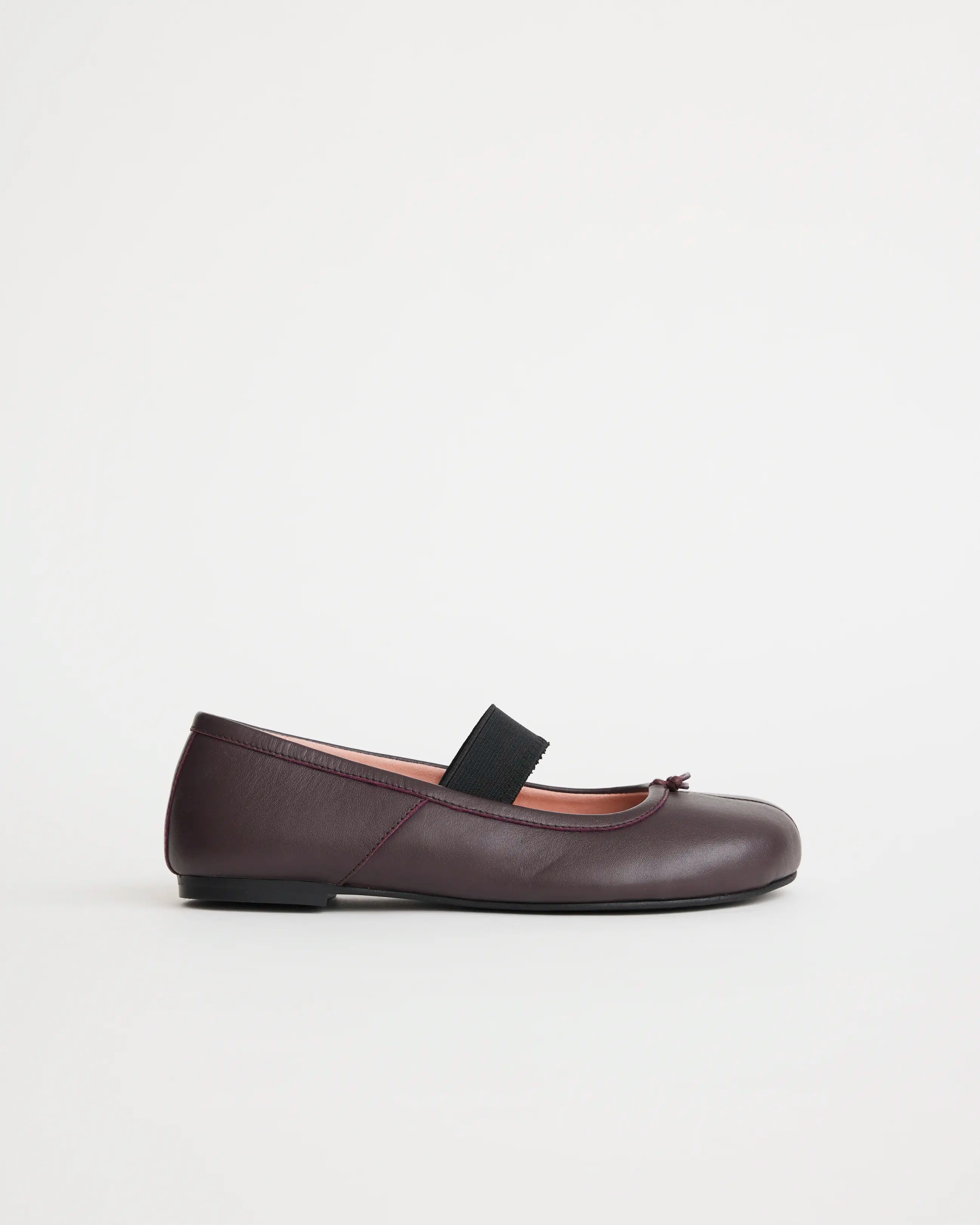Lou Lou Stitch Toe Ballet | Aubergine