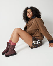 Luminous Midi Boot | Cherry