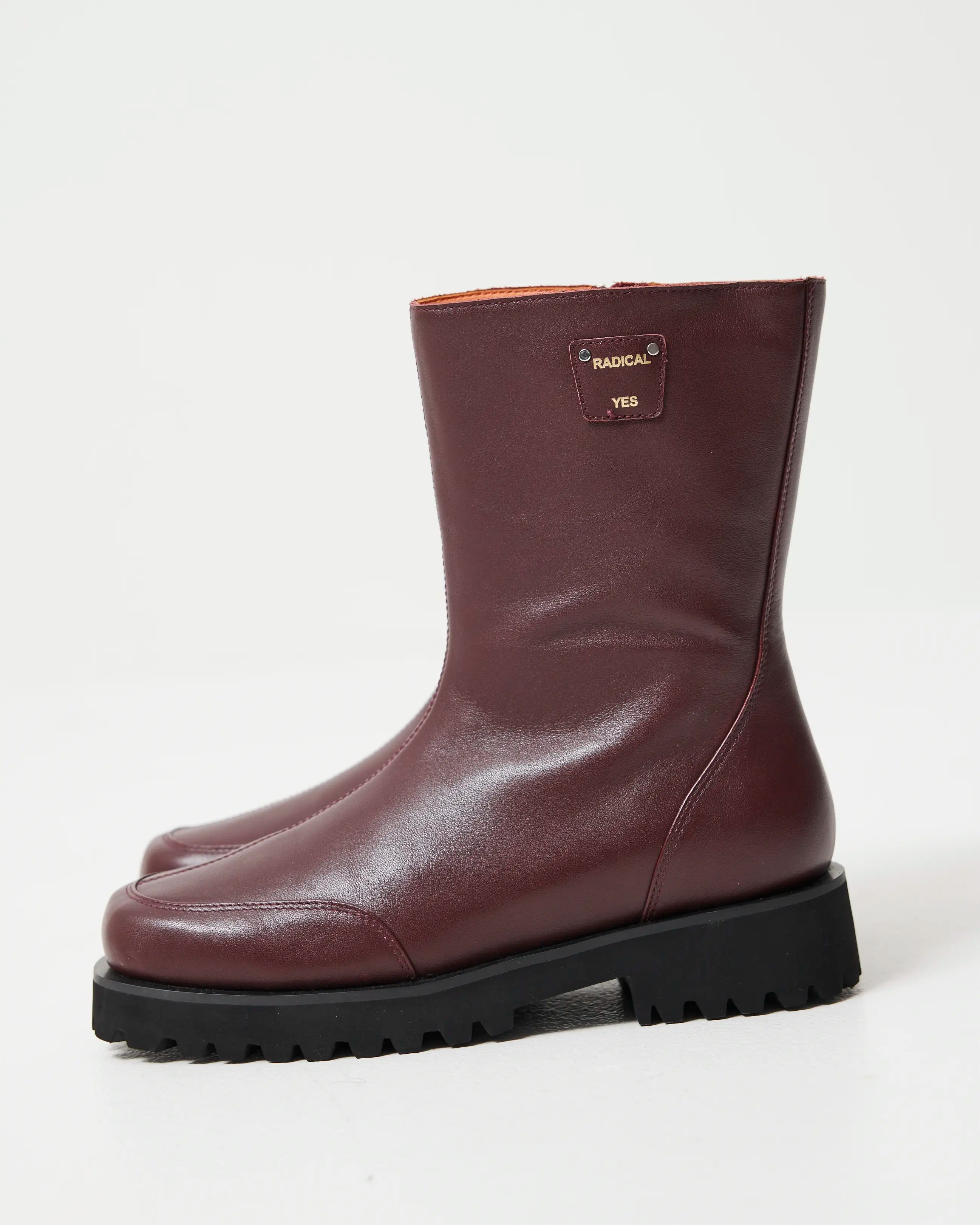 Luminous Midi Boot | Cherry