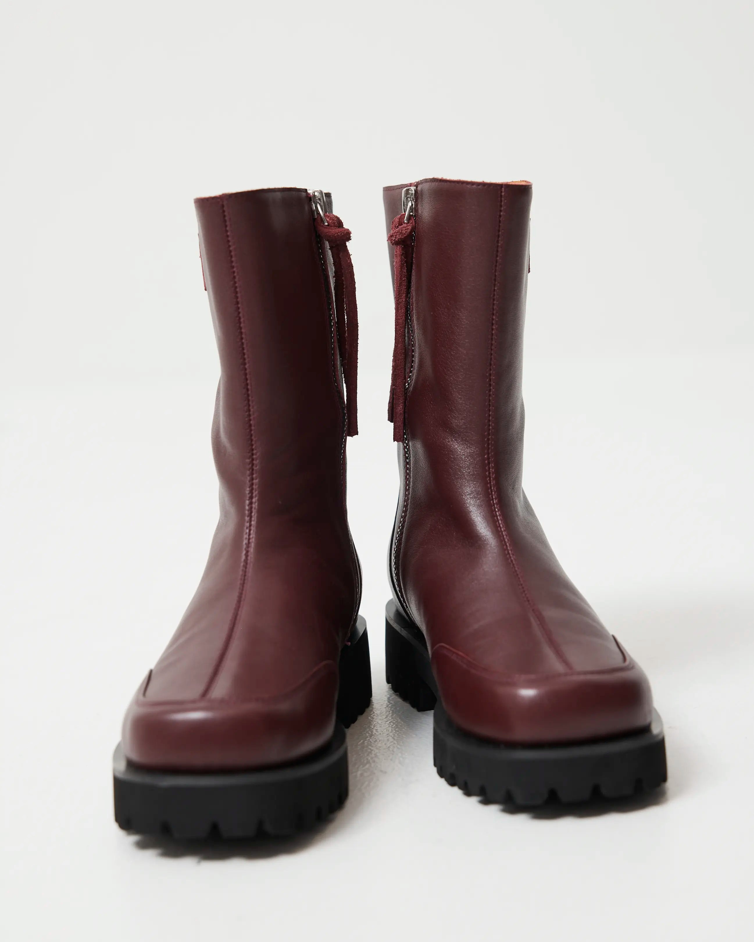 Luminous Midi Boot | Cherry
