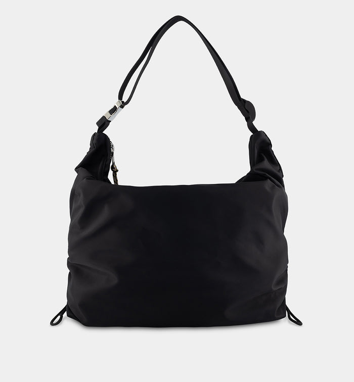 Large Nylon Crescent Bag | Black