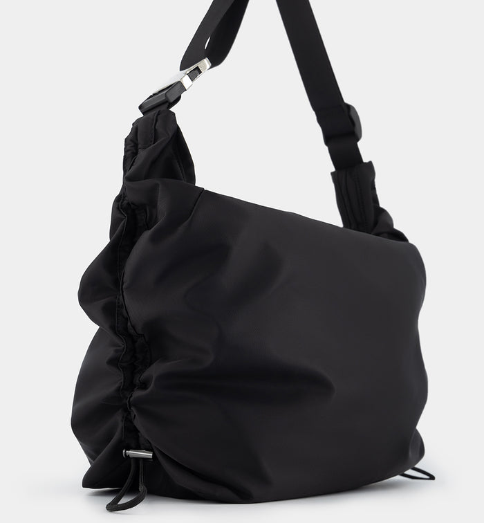 Large Nylon Crescent Bag | Black