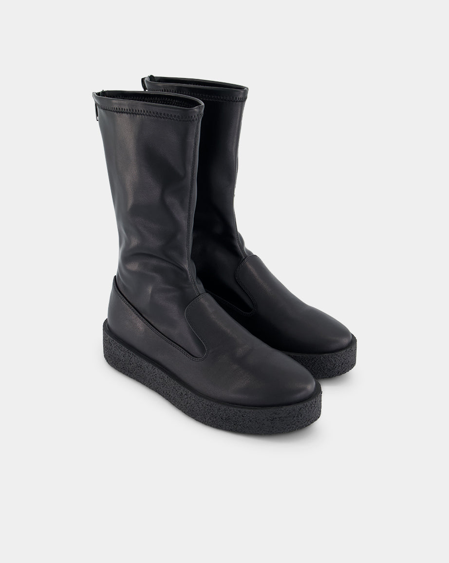 Legacy Midi Leather Boot | Black