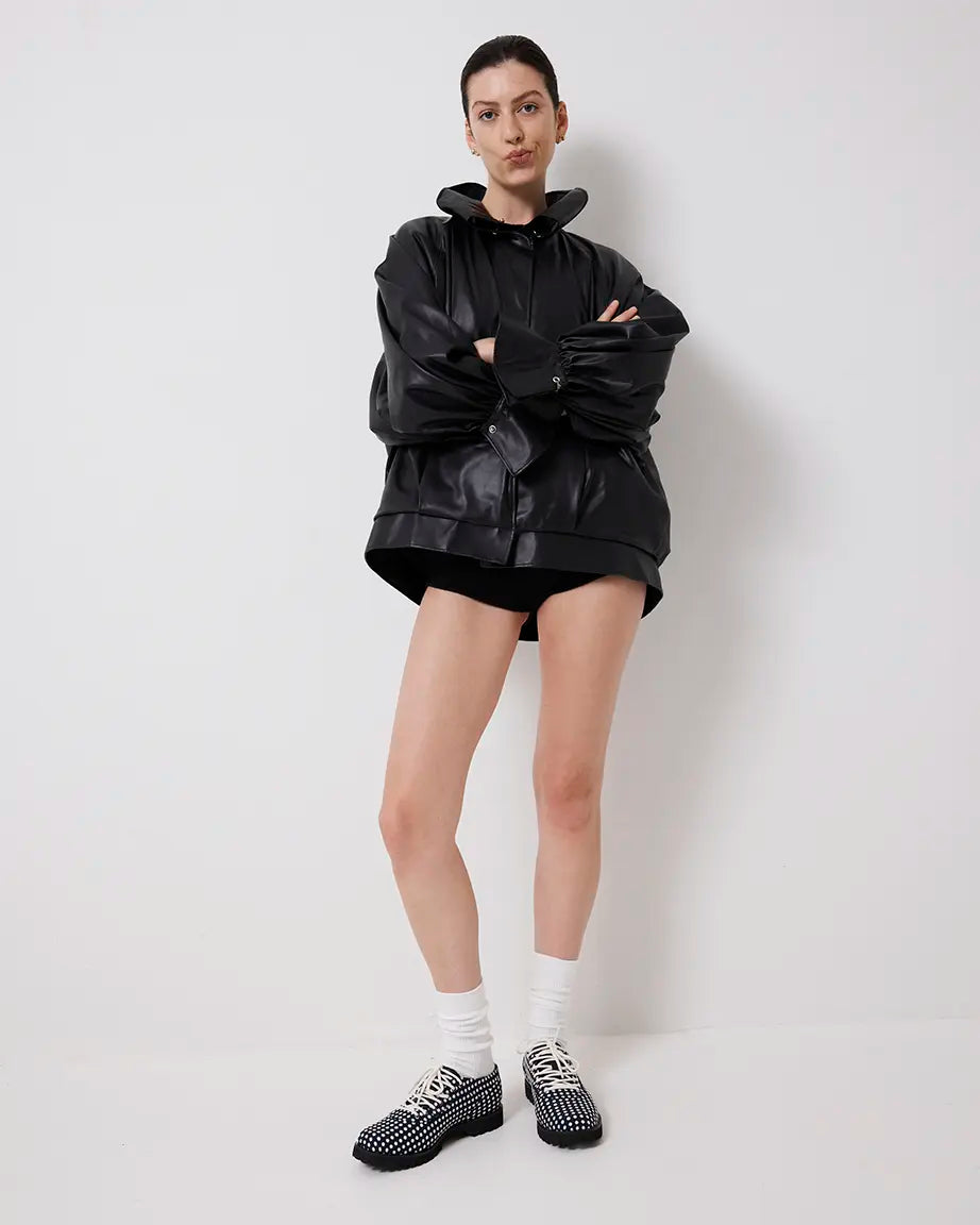 Maya Lace Up | Navy Spot