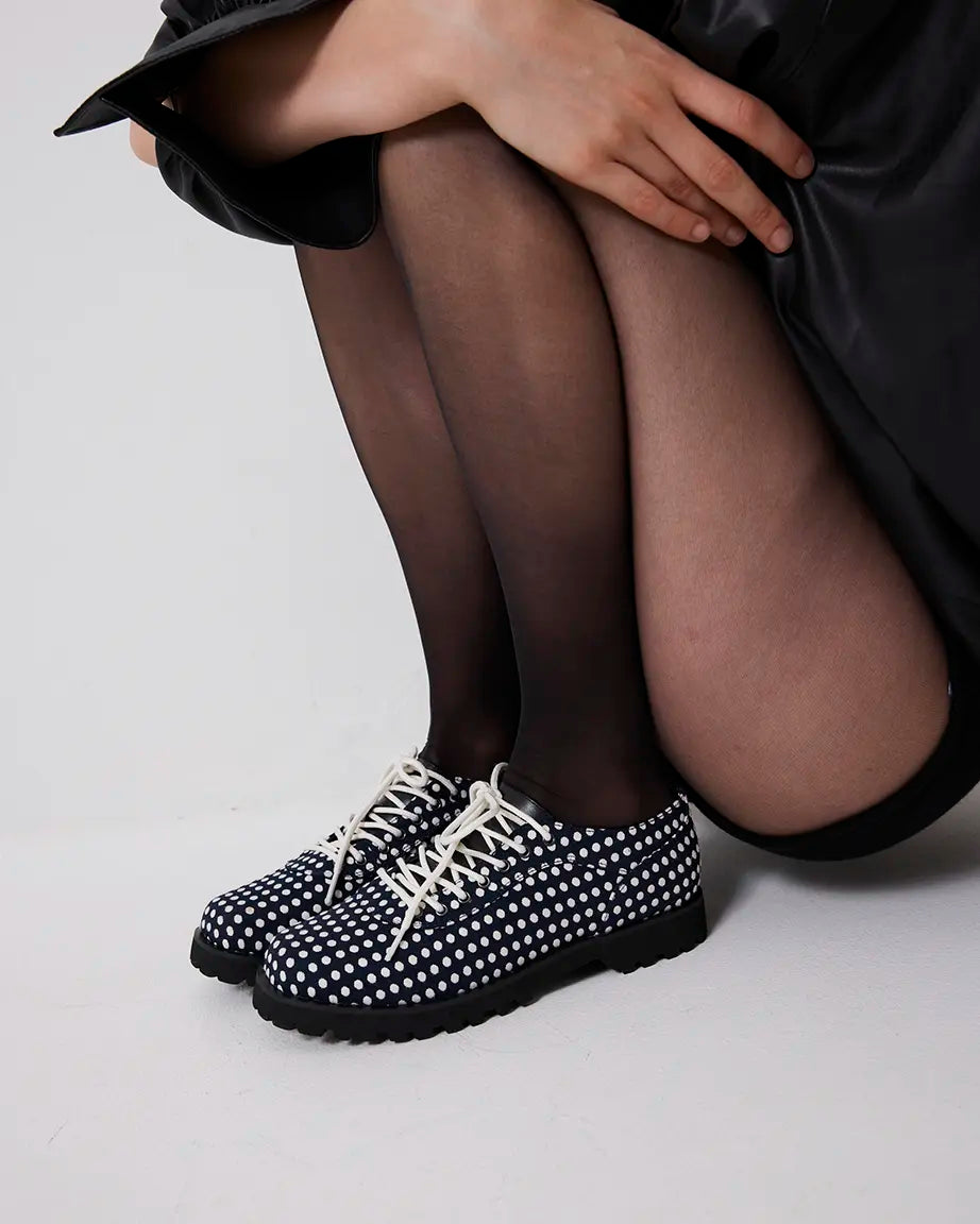 Maya Lace Up | Navy Spot
