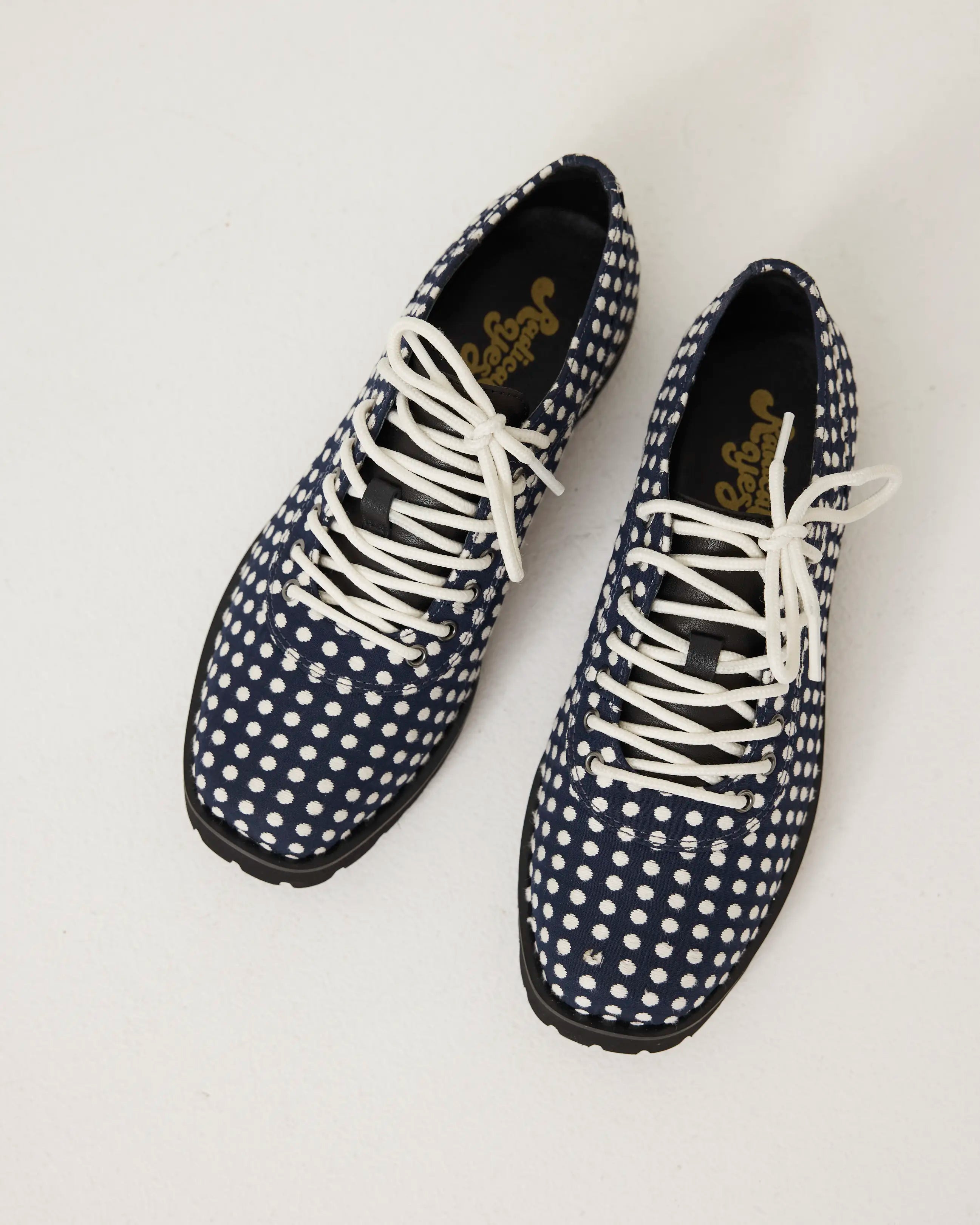 Maya Lace Up | Navy Spot