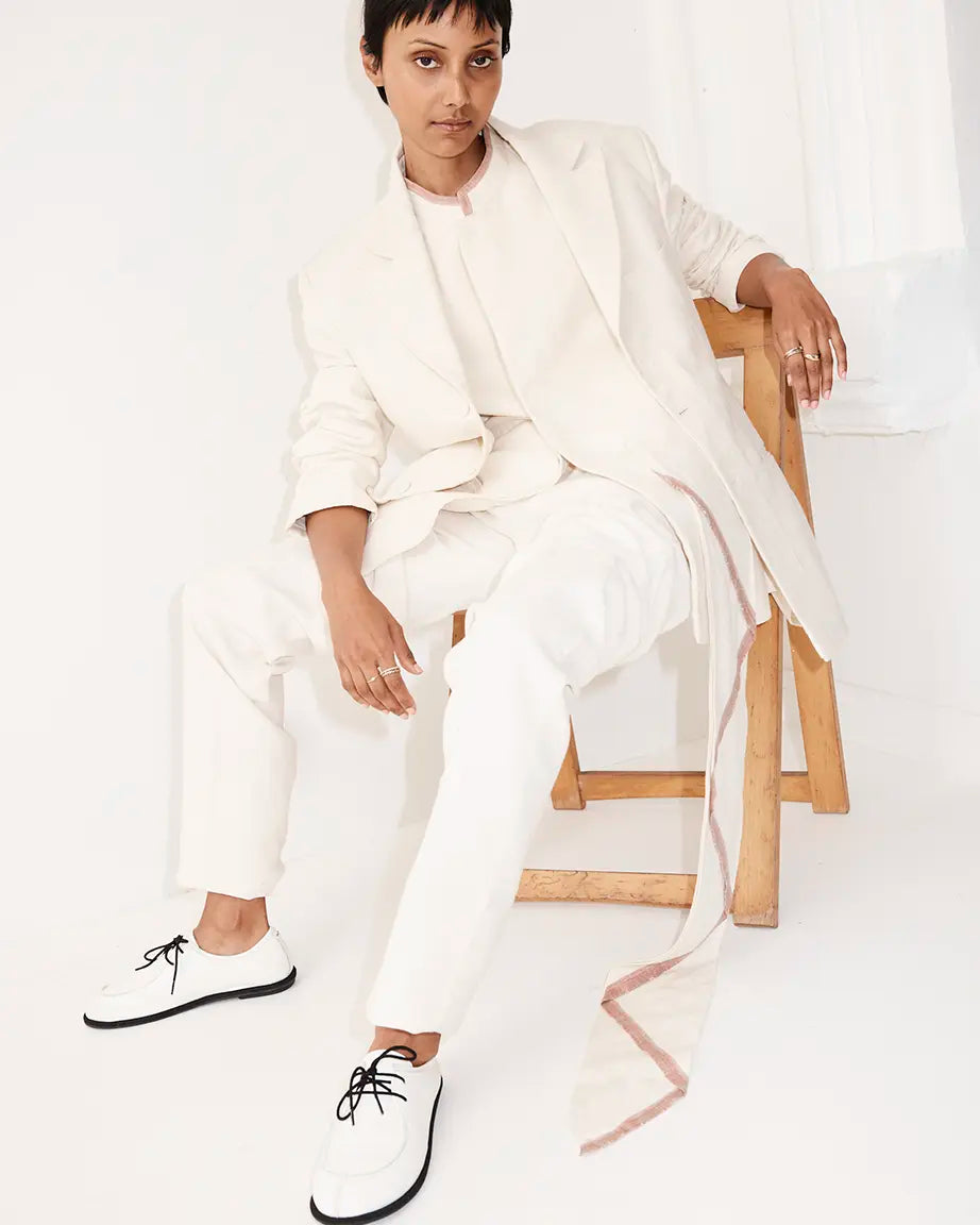 Jaipur Lace Up Loafer | Ecru
