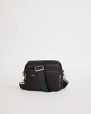The Messenger Sporty Satin Pocket Bag | Black