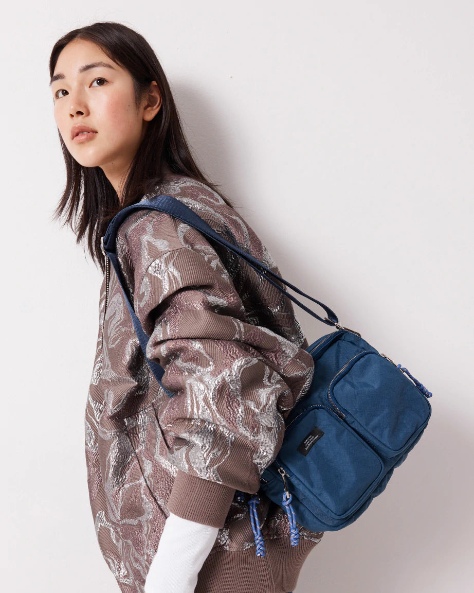 The Messenger Nylon Pocket Bag | Washed Petrol
