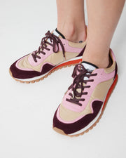 Moon Street Lace Up Sneaker | Cherry and Sandstone