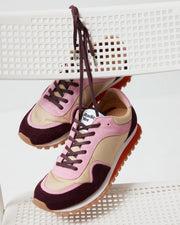 Moon Street Lace Up Sneaker | Cherry and Sandstone